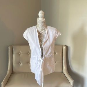 New York & Company, Blazer, short sleeve, White, Size 4